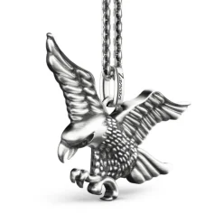 Cheap Zancan Silver Necklace With Eagle. Colliers