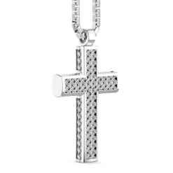 Cheap Zancan Silver Necklace With Cross Pendant. Colliers