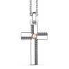 Discount Zancan Silver Necklace With Cross Pendant And Rose Gold Screw. Colliers