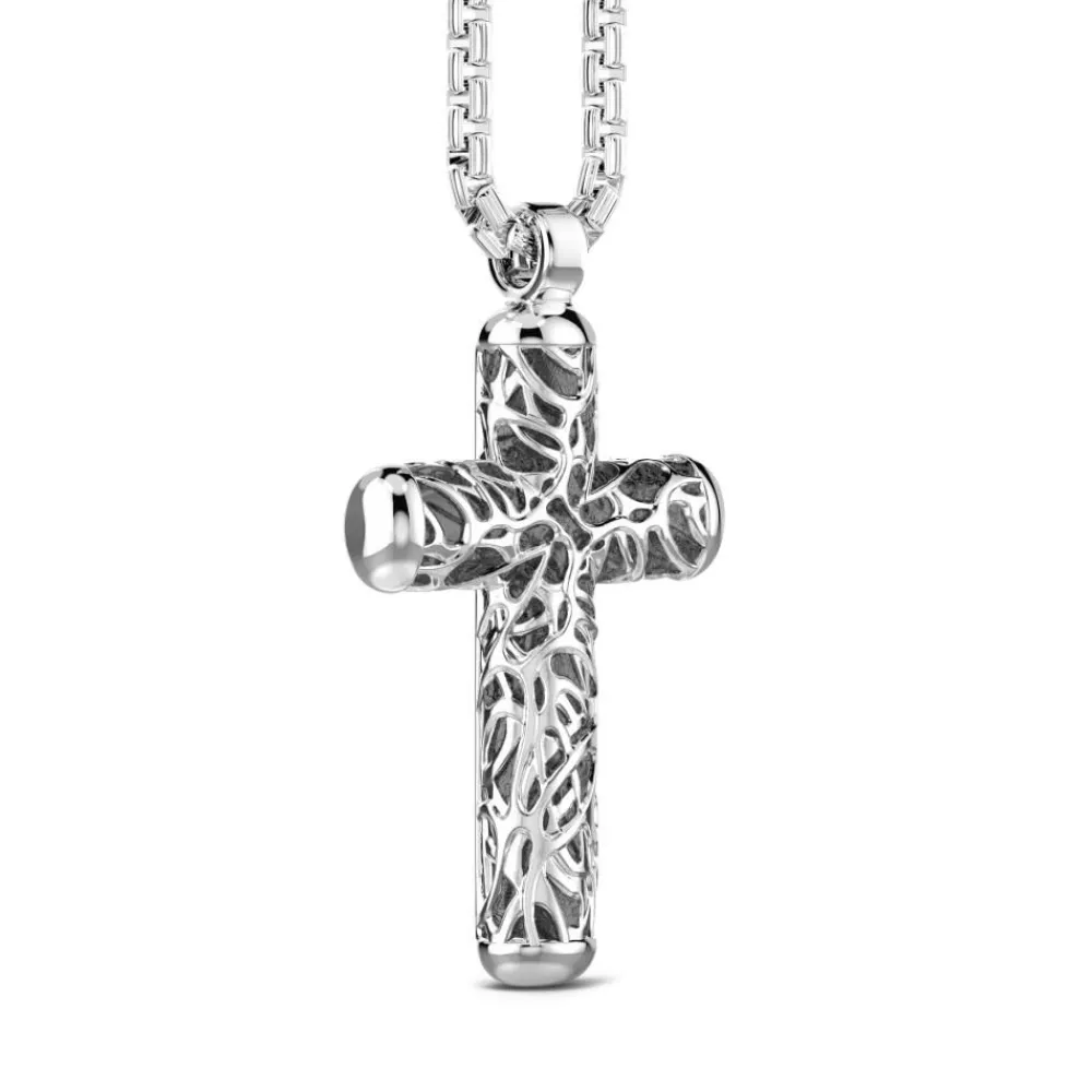 Outlet Zancan Silver Necklace With Cross Pendant. Colliers