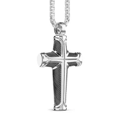 Hot Zancan Silver Necklace With Cross Pendant. Colliers