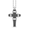 Hot Zancan Silver Necklace With Cross Pendant And Black Stones. Colliers