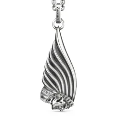 Clearance Zancan Silver Necklace With Native American Pendant. Colliers