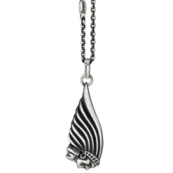 Clearance Zancan Silver Necklace With Native American Pendant. Colliers