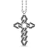 Flash Sale Zancan Silver Necklace With Cross Pendant And Black Stones. Colliers