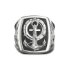 Outlet Zancan Silver Ring With Anchor. Bagues