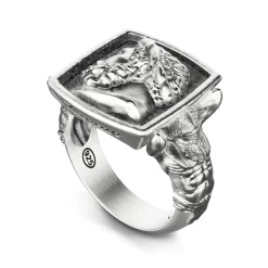 Cheap Zancan Silver Ring With Adonis. Bagues