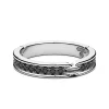 Shop Zancan Silver Ring With Black Stones. Bagues