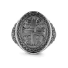 Best Zancan Silver Ring With Black Stones. Bagues