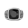 Cheap Zancan Silver Ring With Black Stone. Bagues