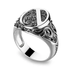 Hot Zancan Silver Ring With Black Stones. Bagues