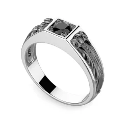 Best Zancan Silver Ring With Black Stone. Bagues