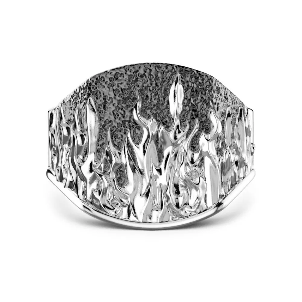 Cheap Zancan Silver Ring With Flames. Bagues