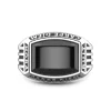Sale Zancan Silver Ring With Inscription In Latin And Onyx. Bagues