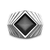 Flash Sale Zancan Silver Ring With Onyx. Bagues