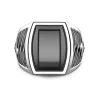 Hot Zancan Silver Ring With Onyx. Bagues