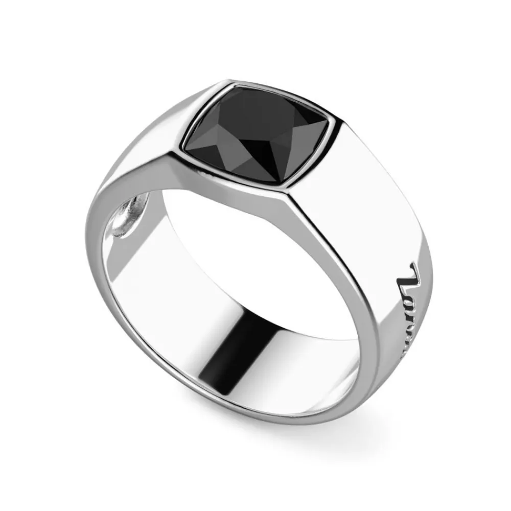 Cheap Zancan Silver Ring With Onyx. Bagues