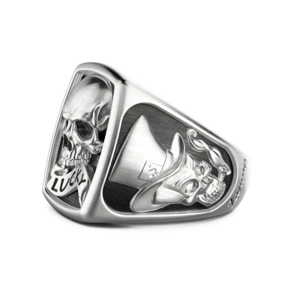 Cheap Zancan Silver Ring With Skull Bagues