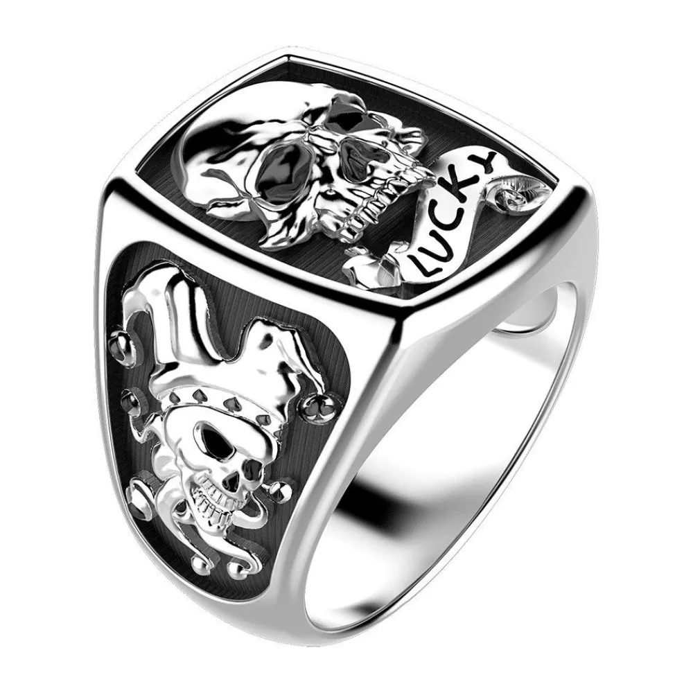 Cheap Zancan Silver Ring With Skull Bagues