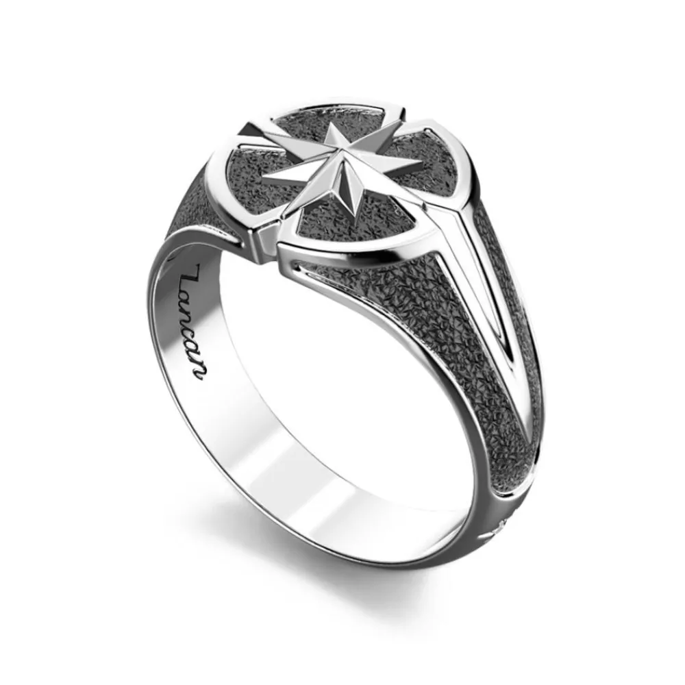 Clearance Zancan Silver Ring With Wind Rose. Bagues