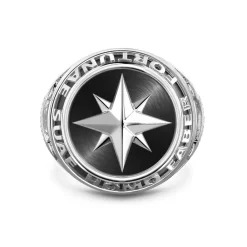 Best Zancan Silver Ring With Wind Rose. Bagues
