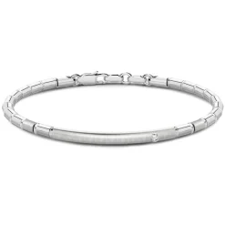 Flash Sale Zancan Silver Semi-Rigid Bracelet With Sapphire. Bracelets