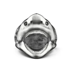 Best Zancan Silver Shark Ring With Vintage Finish. Bagues