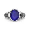 Sale Zancan Silver Signet Ring With Oval Lapis Lazuli Stone. Bagues