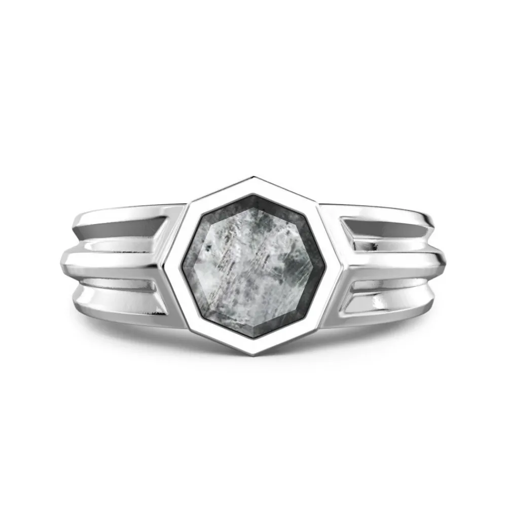 Shop Zancan Silver Signet Ring With Mother Of Pearl. Bagues