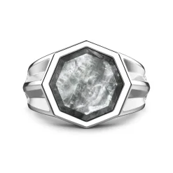 Clearance Zancan Silver Signet Ring With Mother Of Pearl. Bagues
