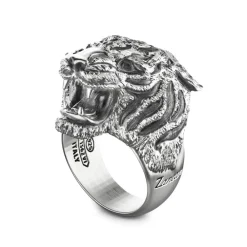 Flash Sale Zancan Silver Tiger Ring. Bagues