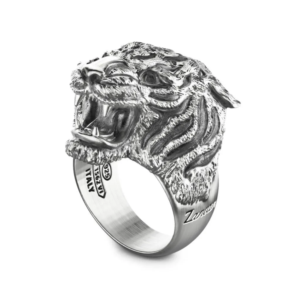 Flash Sale Zancan Silver Tiger Ring. Bagues