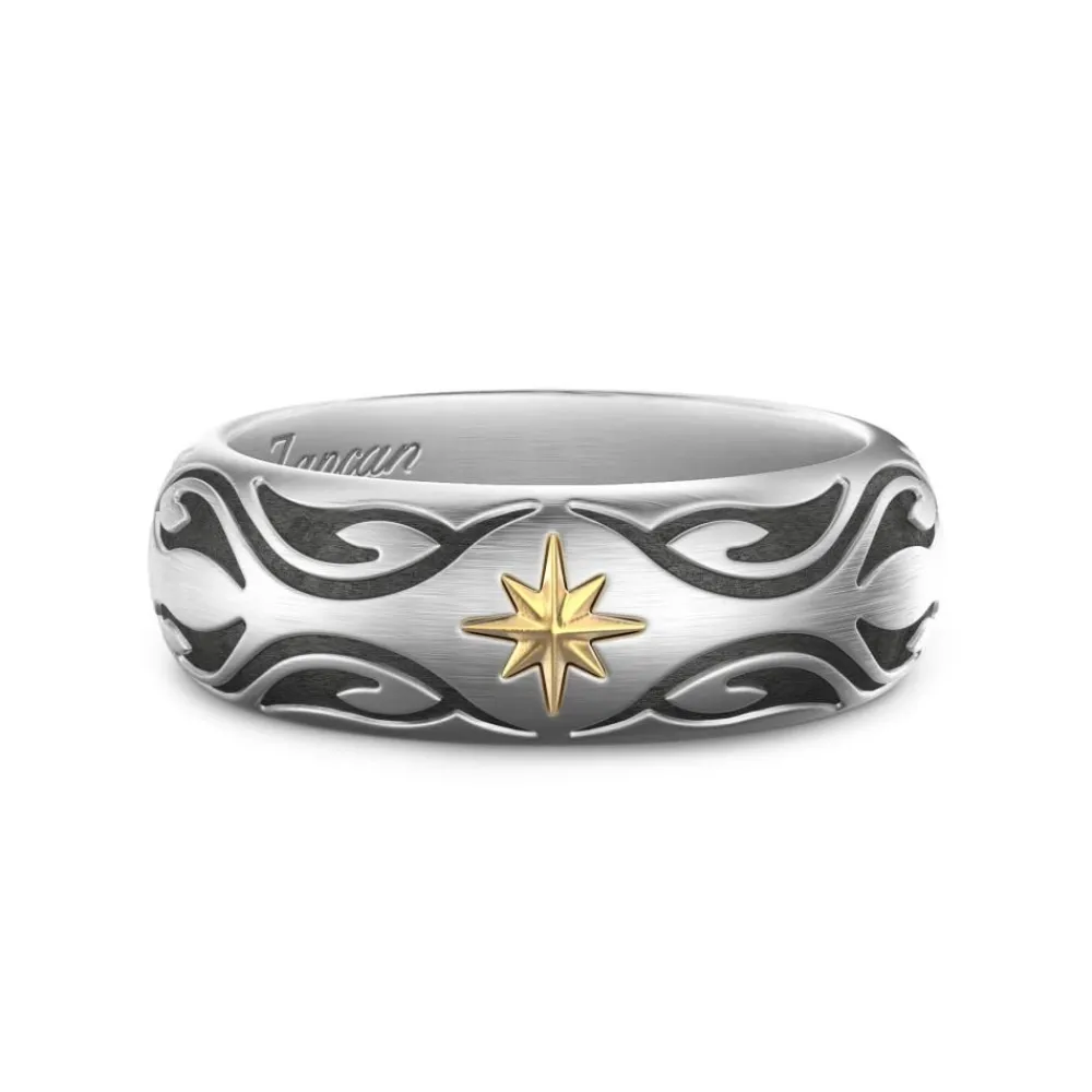 Outlet Zancan Silver Tribal Band Ring. Bagues