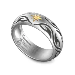 Outlet Zancan Silver Tribal Band Ring. Bagues