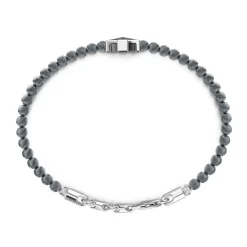 Cheap Zancan Soft Bracelet With Silver Beads And Greek Cross. Bracelets