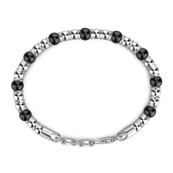 Sale Zancan Soft Bracelet With Silver Beads And Hard Natural Stones. Bracelets