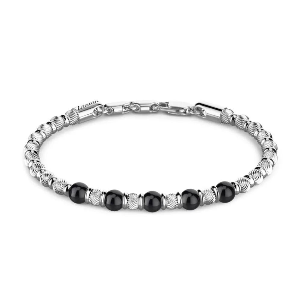 Cheap Zancan Soft Bracelet With Silver Beads And Hard Natural Stones. Bracelets