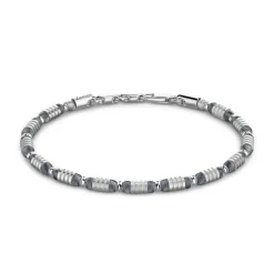 Sale Zancan Soft Silver Beads And Tubular Element Bracelet. Bracelets
