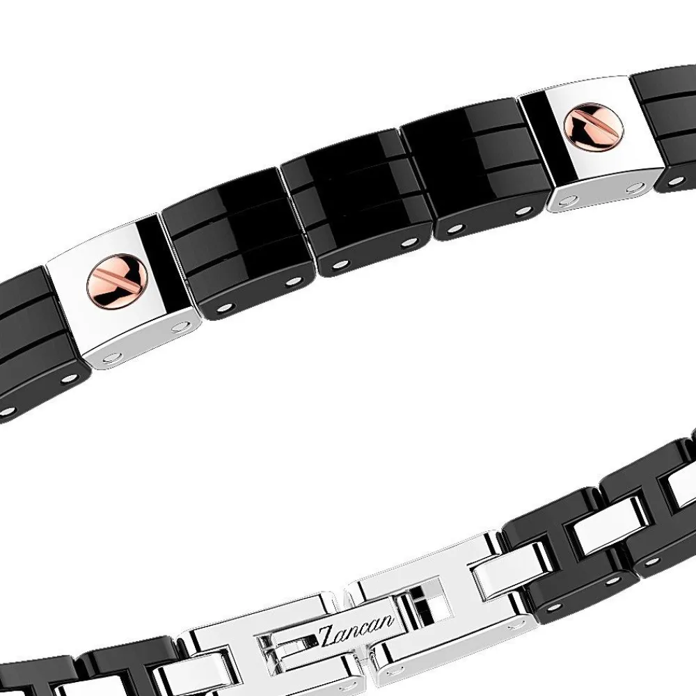 Best Zancan Steel And Black Ceramic Bracelet Bracelets