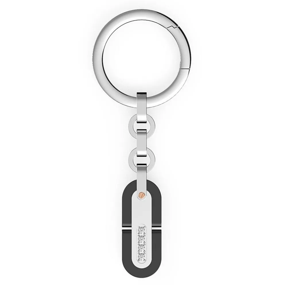 Sale Zancan Steel And Diamond Keychain Porte-clés