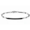 Outlet Zancan Steel Bracelet With Black Stones. Bracelets