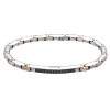 Shop Zancan Steel Bracelet With Black Stones. Bracelets