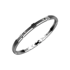 Store Zancan Steel Bracelet With Black Stones. Bracelets