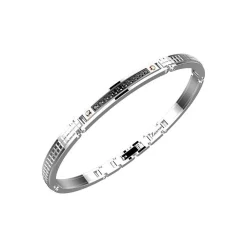 Hot Zancan Steel Bracelet With Black Stones. Bracelets