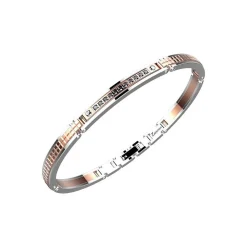 Online Zancan Steel Bracelet With Black Stones. Bracelets
