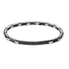 Discount Zancan Steel Bracelet With Black Stones. Bracelets