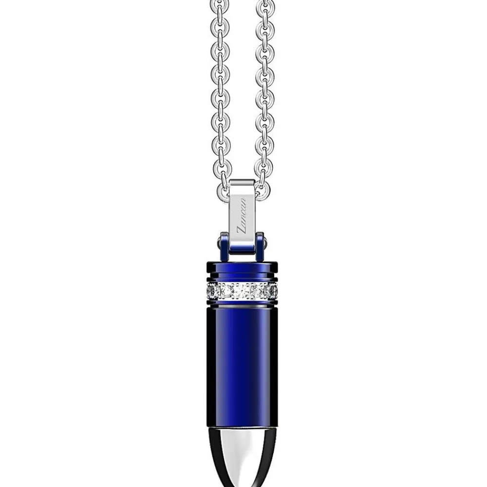 Online Zancan Steel Necklace With Bullet And Precious Stones Colliers