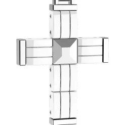 New Zancan Steel Necklace With Cross Colliers