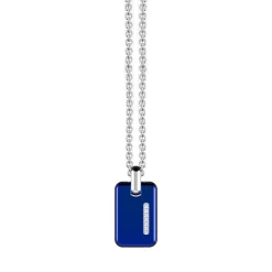 Flash Sale Zancan Steel Necklace With Tag And White Sapphires. Colliers