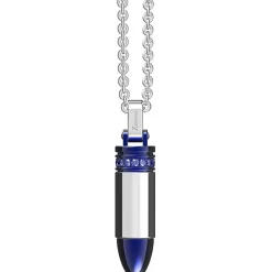 Fashion Zancan Steel Necklace With Bullet And Precious Stones Colliers